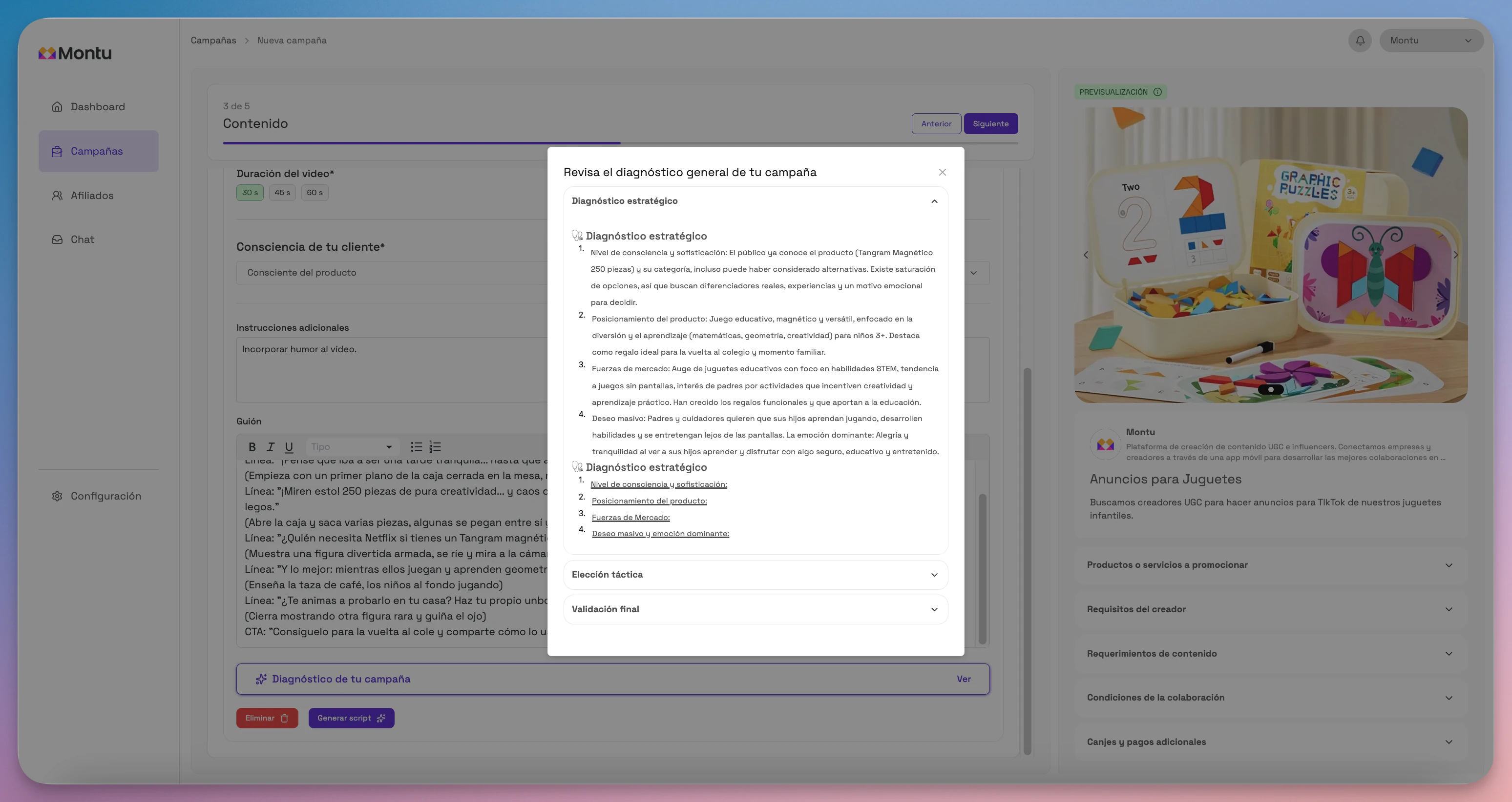 Contenido - Diagnóstico